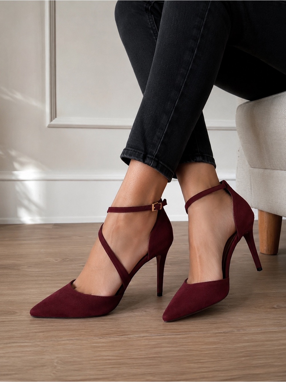 ALDO Vetrano Burgundy Pointed Toe Stiletto Heels - Women’s Size 8